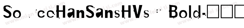 SourceHanSansHVsC Bold字体转换